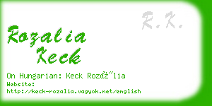 rozalia keck business card